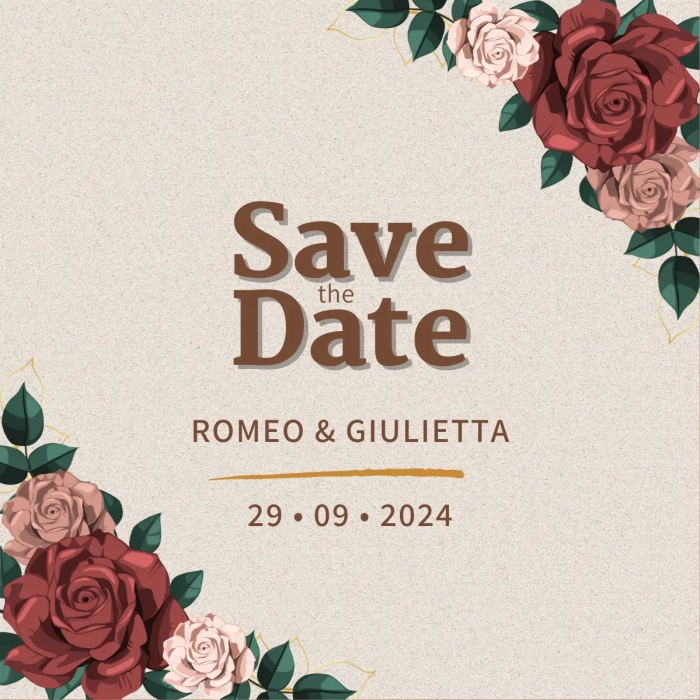 Save the date digitale - Save the date WhatsApp - Invito save-the-date per matrimonio