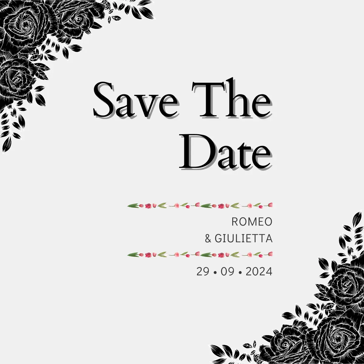Save the date digitale da personalizzare online - Save the date da inviare via WhatsApp gratis - Save the date per matrimonio online