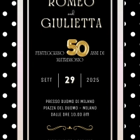 Inviti 50 anni di matrimonio WhatsApp gratis - Invito per 50° anniversario di matrimonio (nozze d'oro)