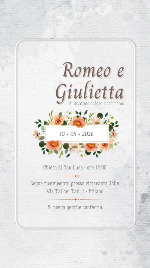 Invito matrimonio digitale