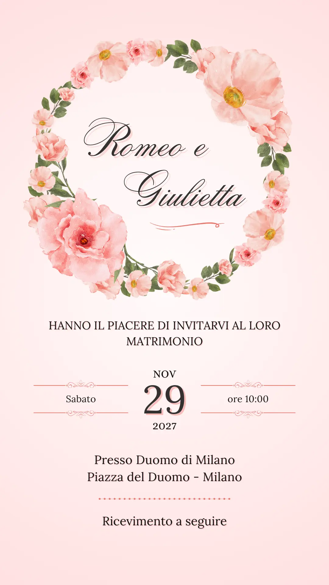 Partecipazioni digitali matrimonio - Inviti matrimonio digitali - Inviti matrimonio virtuali
