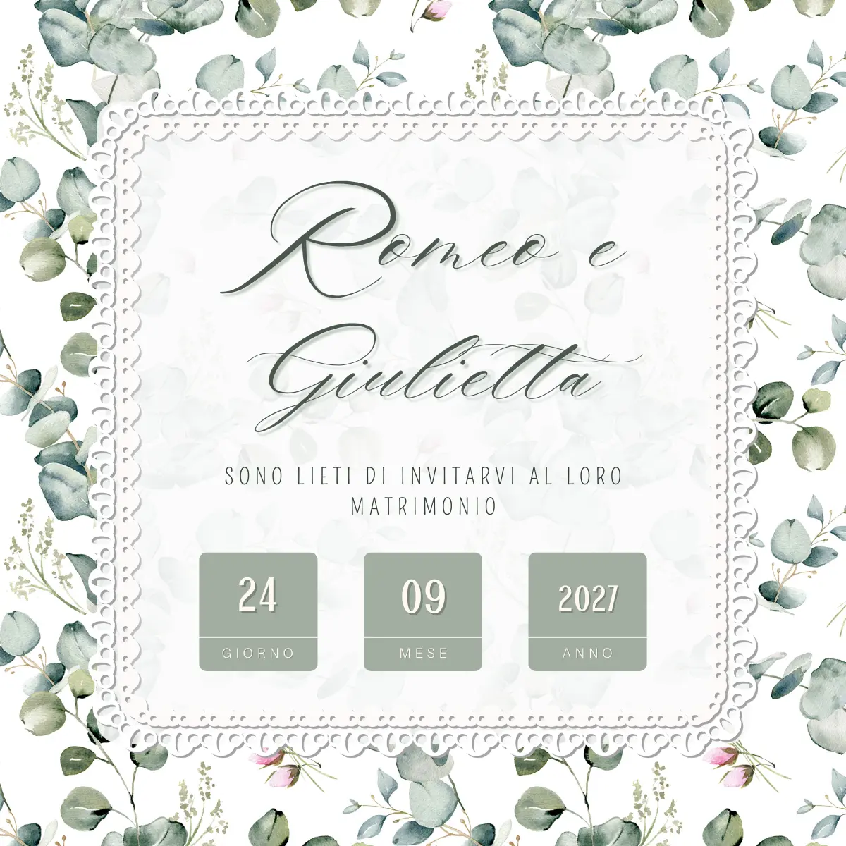 Partecipazioni matrimonio digitali - Inviti matrimonio online - Partecipazioni digitali