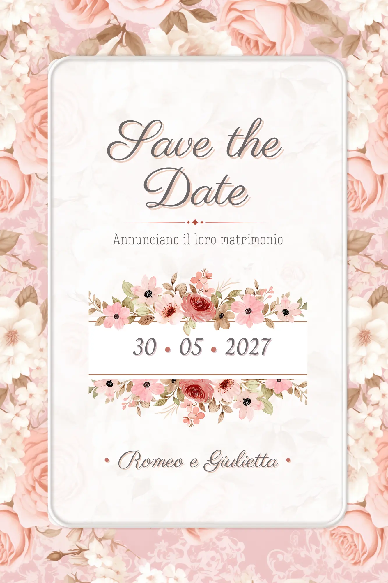 Partecipazione matrimonio digitale - Invito matrimonio digitale