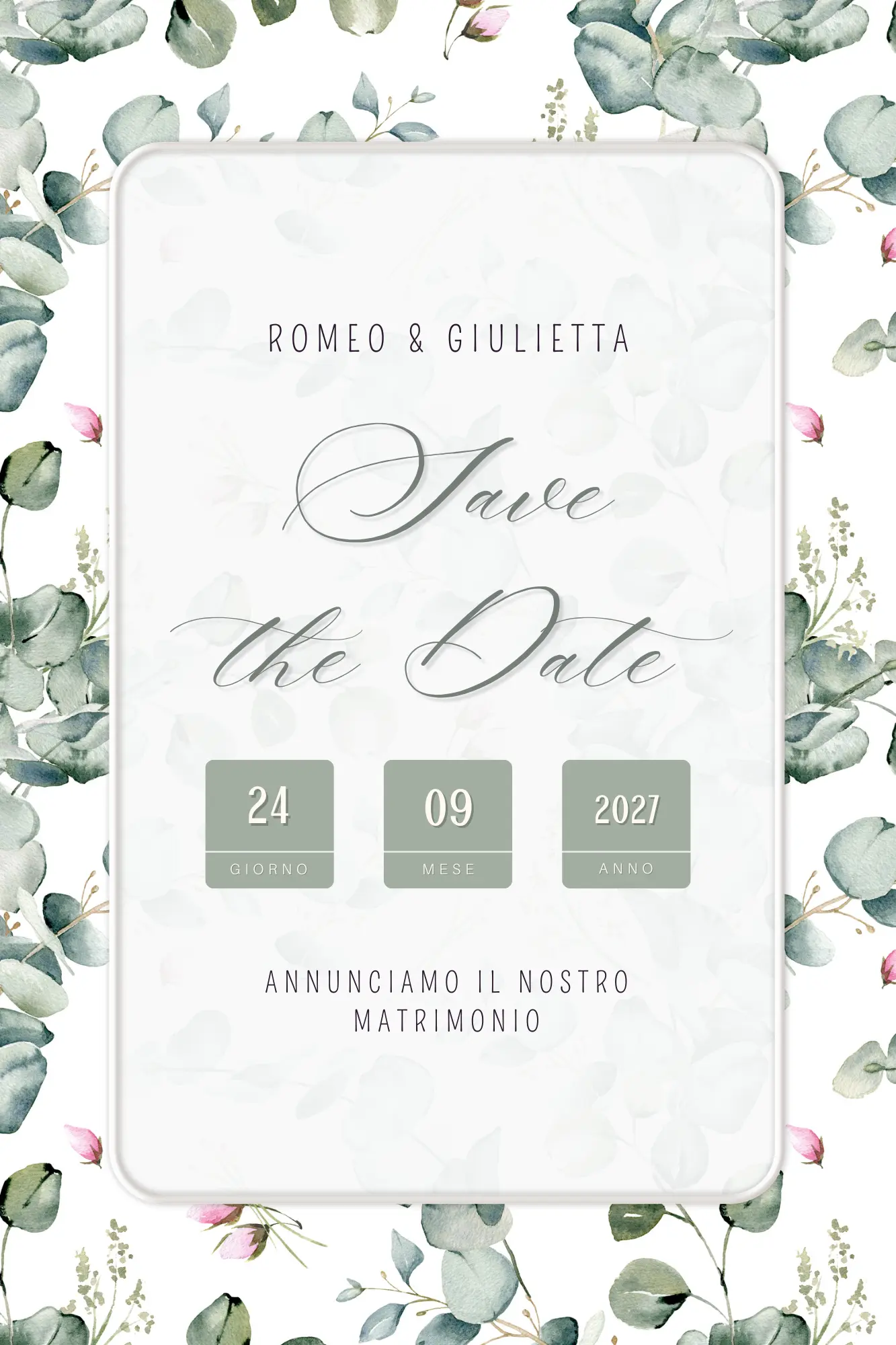 Partecipazione matrimonio digitale - Invito digitale matrimonio