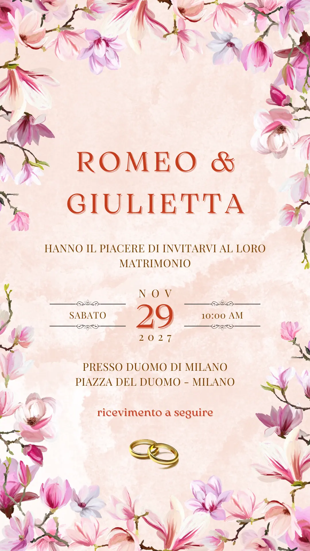 Partecipazioni matrimonio WhatsApp - Inviti matrimonio digitali WhatsApp