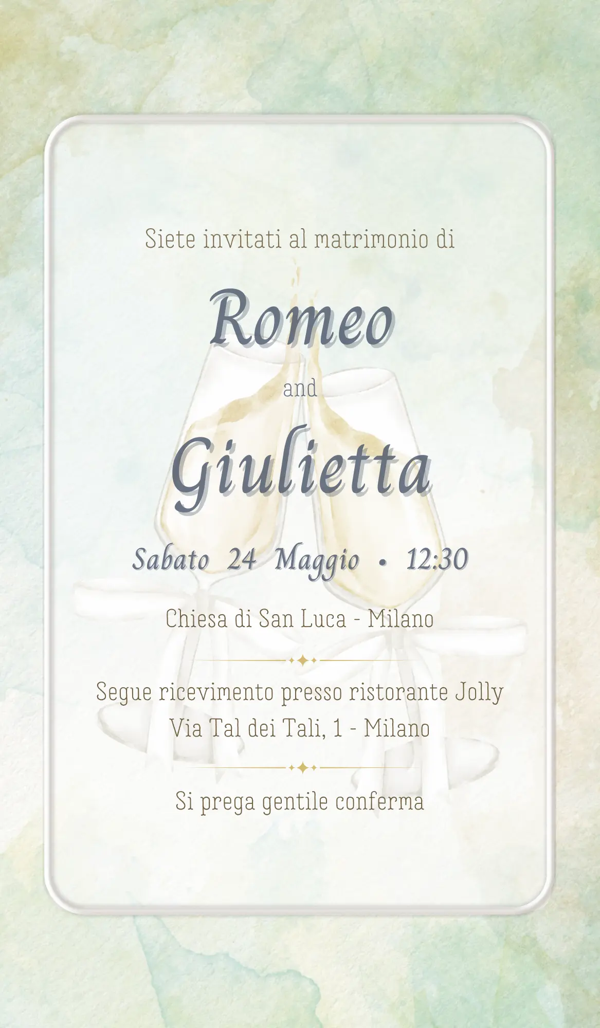 Partecipazioni matrimonio WhatsApp - Invito matrimonio digitale - Partecipazioni matrimonio digitali